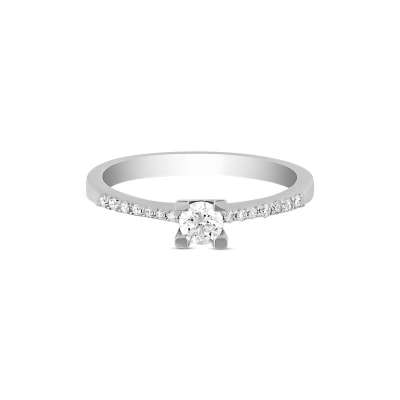 0.39ct Pırlanta Tektaş Yüzük-18k - 2