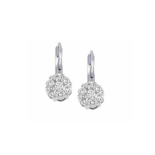 0.80 Ct Pırlanta Coronet Tektaş Küpe - 1