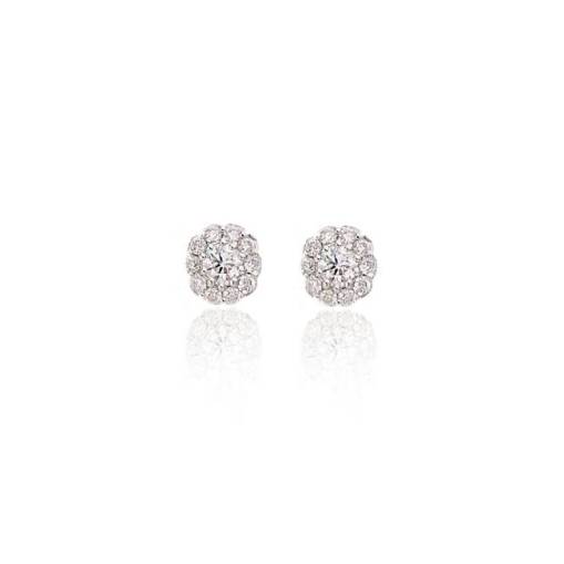 0.42 Ct Coronet Pırlanta Tektaş Küpe - 1