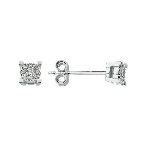 0.42 Ct Pırlanta Coronet Tektaş Küpe - 1