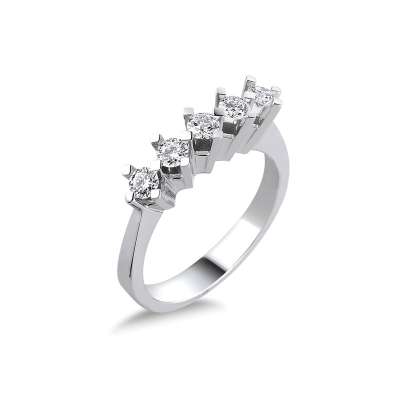0,44ct Pırlanta Beştaş Yüzük-14k - 1