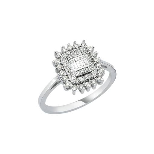 0.47ct Pırlanta Baget Yüzük - 1