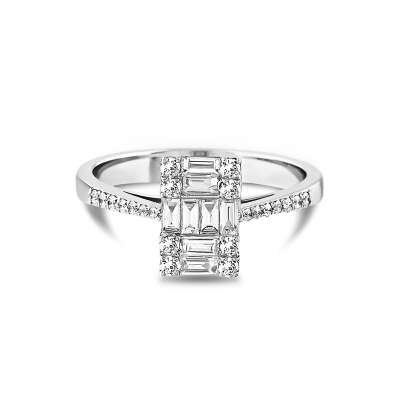 0.48ct Pırlanta Baget Yüzük - 1
