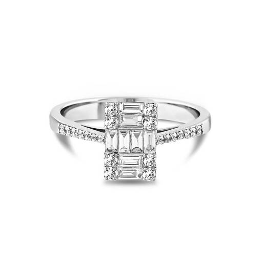 0.48ct Pırlanta Baget Yüzük - 1