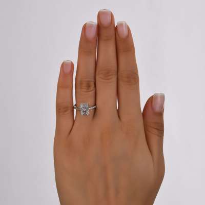 0.48ct Pırlanta Baget Yüzük - 3