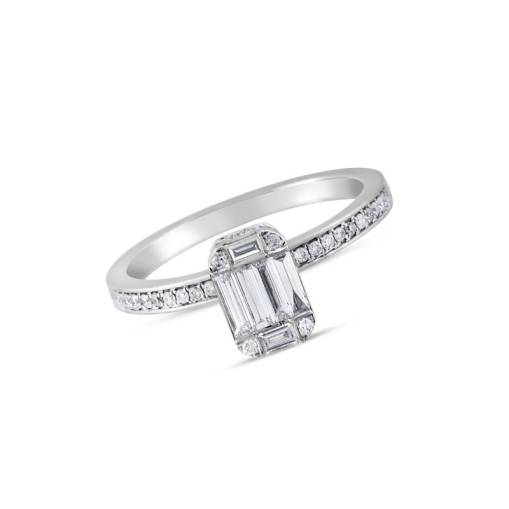 0.48ct Pırlanta Baget Yüzük - 1