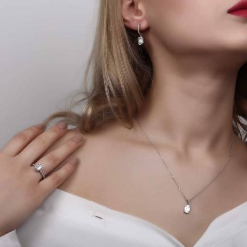 0.48ct Pırlanta Baget Yüzük - 3