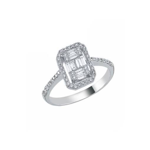 0.49ct Pırlanta Baget Taşlı Yüzük - 1