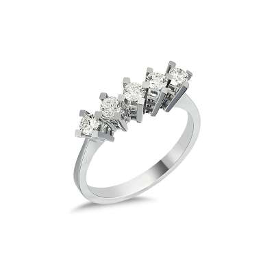 0,50ct Pırlanta Beştaş Yüzük-14k - ENGİNGOLD