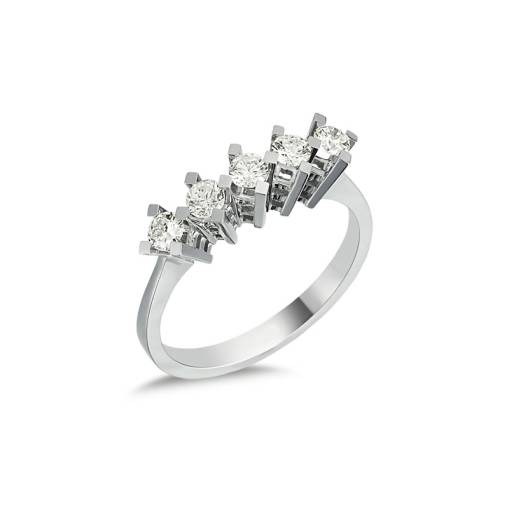 0,50ct Pırlanta Beştaş Yüzük-14k - 1