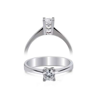 0,50Ct Pırlanta Tektaş Yüzük - 18K - 1