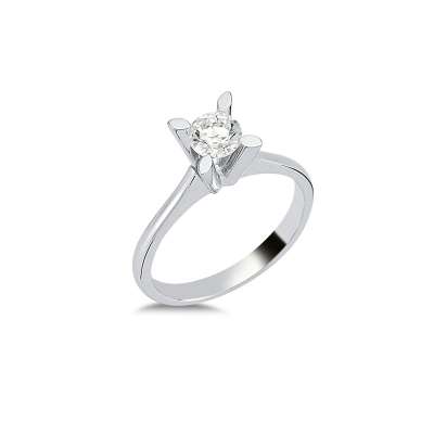 0.51ct Pırlanta Tektaş Yüzük - 18k - 1