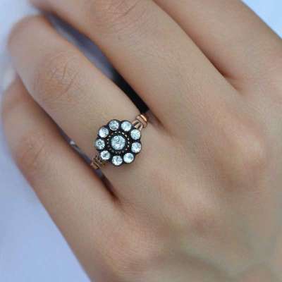 0,53 Ct Elmas Gül Model Yüzük - 1