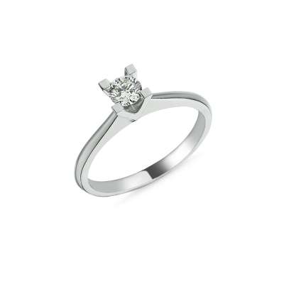 0,56Ct Pırlanta Tektaş Yüzük - 18K - 1