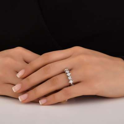 0,62ct Pırlanta Beştaş Yüzük-14k - 2