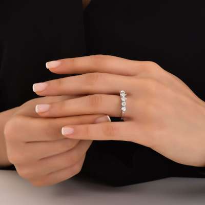 0,64ct Pırlanta Beştaş Yüzük-14k - 2