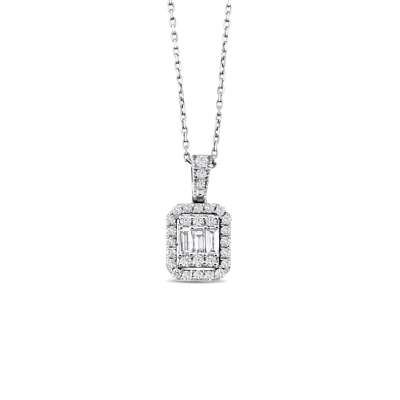0.68ct Pırlanta Baget Kolye - 1