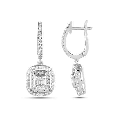 0.78ct Pırlanta Sallantılı Küpe - ENGİNGOLD STR