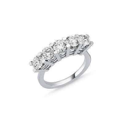 0.90ct Pırlanta Beştaş Yüzük-18k - ENGİNGOLD