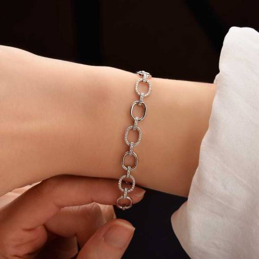 0.91ct Pırlanta Halka Bileklik - 2