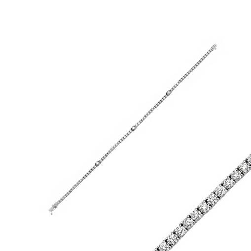 0.91ct Pırlanta Suyolu Bileklik - 1