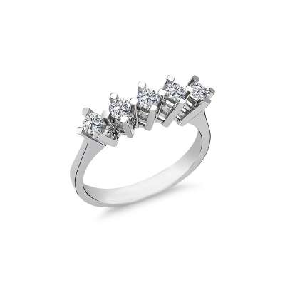 0,92ct Pırlanta Beştaş Yüzük-14k - ENGİNGOLD