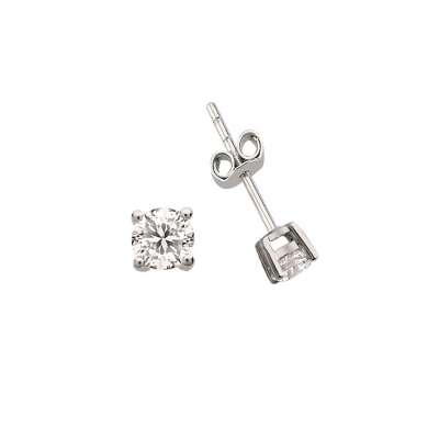 0.92ct Pırlanta Tektaş Küpe - ENGİNGOLD