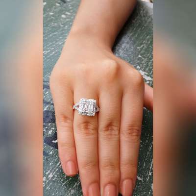 Pırlanta Baget Yüzük 14k Altın - 3