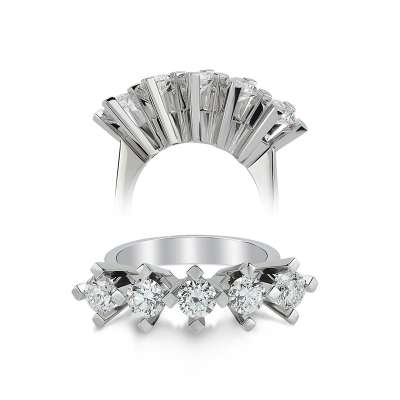 1,27ct Pırlanta Beştaş Yüzük-18k - ENGİNGOLD