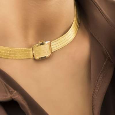 14 Ayar 5 Sıra Trabzon Hasır Kolye Altın Gerdanlık