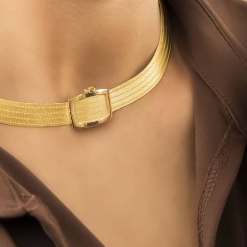 14 Ayar 5 Sıra Trabzon Hasır Kolye Altın Gerdanlık - 1