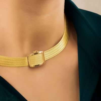 14 Ayar 5 Sıra Trabzon Hasır Kolye Altın Gerdanlık - 3