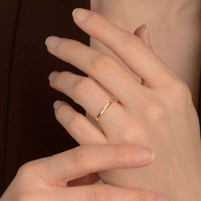 14 Ayar Ajda Yüzük (Taşsız) – Sarı Altın - 2