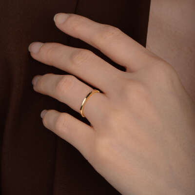 14 Ayar Ajda Yüzük (Taşsız) – Sarı Altın - 4