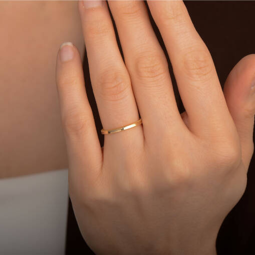 14 Ayar Ajda Yüzük (Taşsız) – Sarı Altın - 5