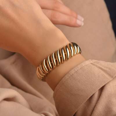 14 Ayar Altın Akordiyon Bileklik - ENGİNGOLD ALP