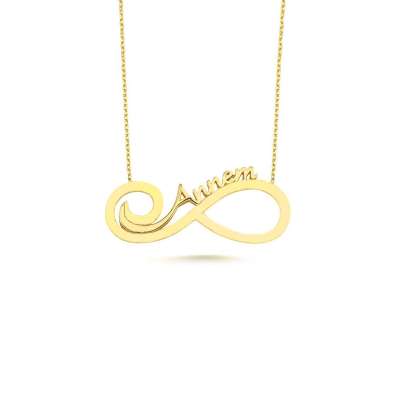 14 Ayar Altın Annem ve Sonsuzluk Kolyesi - ENGİNGOLD