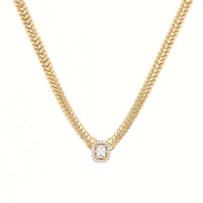 14 Ayar Altın Baget Kolye - ENGİNGOLD SRD