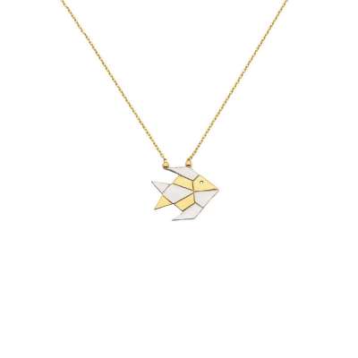 14 Ayar Altın Balık Figürlü Kolye - ENGİNGOLD