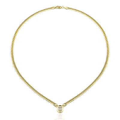 14 Ayar Altın Balıksırtı Clara Kolye - ENGİNGOLD ZİNCİR-İŞ