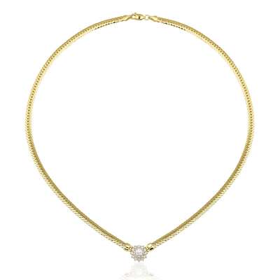 14 Ayar Altın Balıksırtı Skylar Kolye - ENGİNGOLD ZİNCİR-İŞ