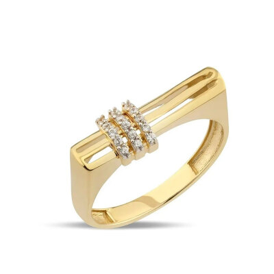 14 Ayar Altın Bar Taşlı Yüzük - ENGİNGOLD RZG