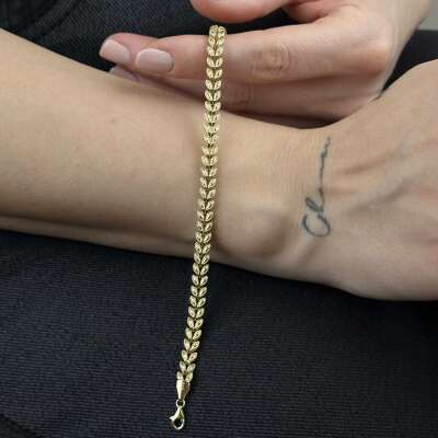 14 Ayar Altın Başak Bileklik