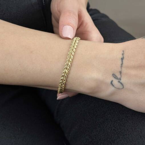 14 Ayar Altın Başak Bileklik - 2