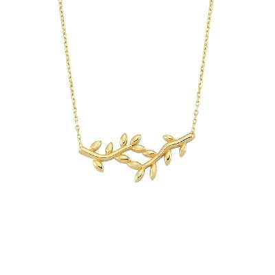 14 Ayar Altın Başak Figürlü Kolye - ENGİNGOLD