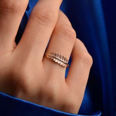 14 Ayar Altın Başak Model Yüzük