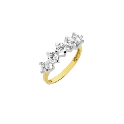 14 Ayar Altın Beştaş Yüzük - ENGİNGOLD ASO