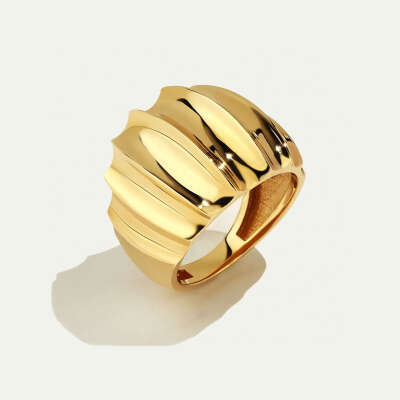 14 Ayar Altın Bombeli Yüzük – Regold Maya Tasarım - ENGİNGOLD RGL