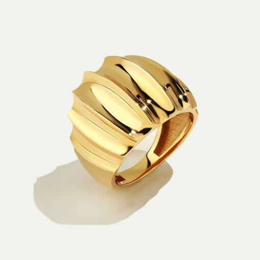 14 Ayar Altın Bombeli Yüzük – Regold Maya Tasarım - 1