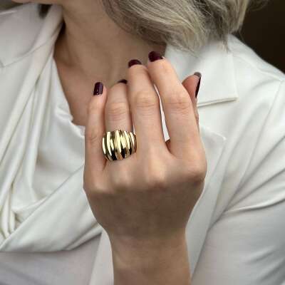 14 Ayar Altın Bombeli Yüzük – Regold Maya Tasarım - 3